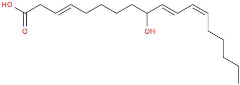 9 hydroxy 3,10,12 octadecatrienoic acid, (e,e,z) 